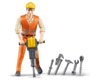 Bruder Construction worker with accessories 1:16 scale toy.