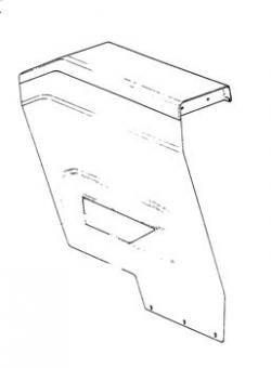 Massey Ferguson Left Hand Flat Top Fender Massey Ferguson Left Hand Flat Top Fender