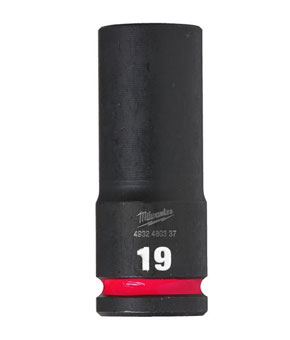 1/2" 19mm Shockwave Impact Socket DEEP Milwaukee 1/2" 19mm Shockwave Impact Socket DEEP Milwaukee