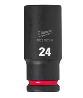 1/2" 24mm Shockwave Impact Socket DEEP Milwaukee 1/2" 24mm Shockwave Impact Socket DEEP Milwaukee
