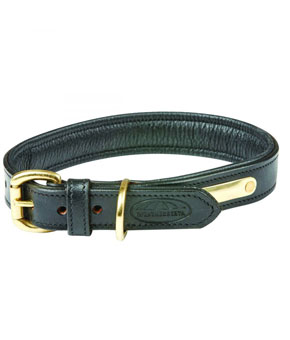 Weatherbeeta Padded Leather Dog Collar Black Weatherbeeta Padded Leather Dog Collar Black