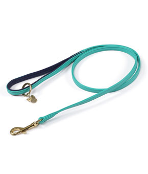 Digby & Fox Padded Leather Dog Lead Teal Digby & Fox Padded Leather Dog Lead Teal
