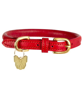 Digby & Fox Rolled Leather Dog Collar Scarlett Digby & Fox Rolled Leather Dog Collar Scarlett